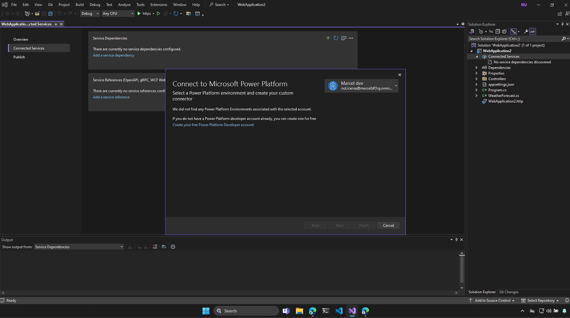 Een schermopname van de Adobe Visual Studio-editor.