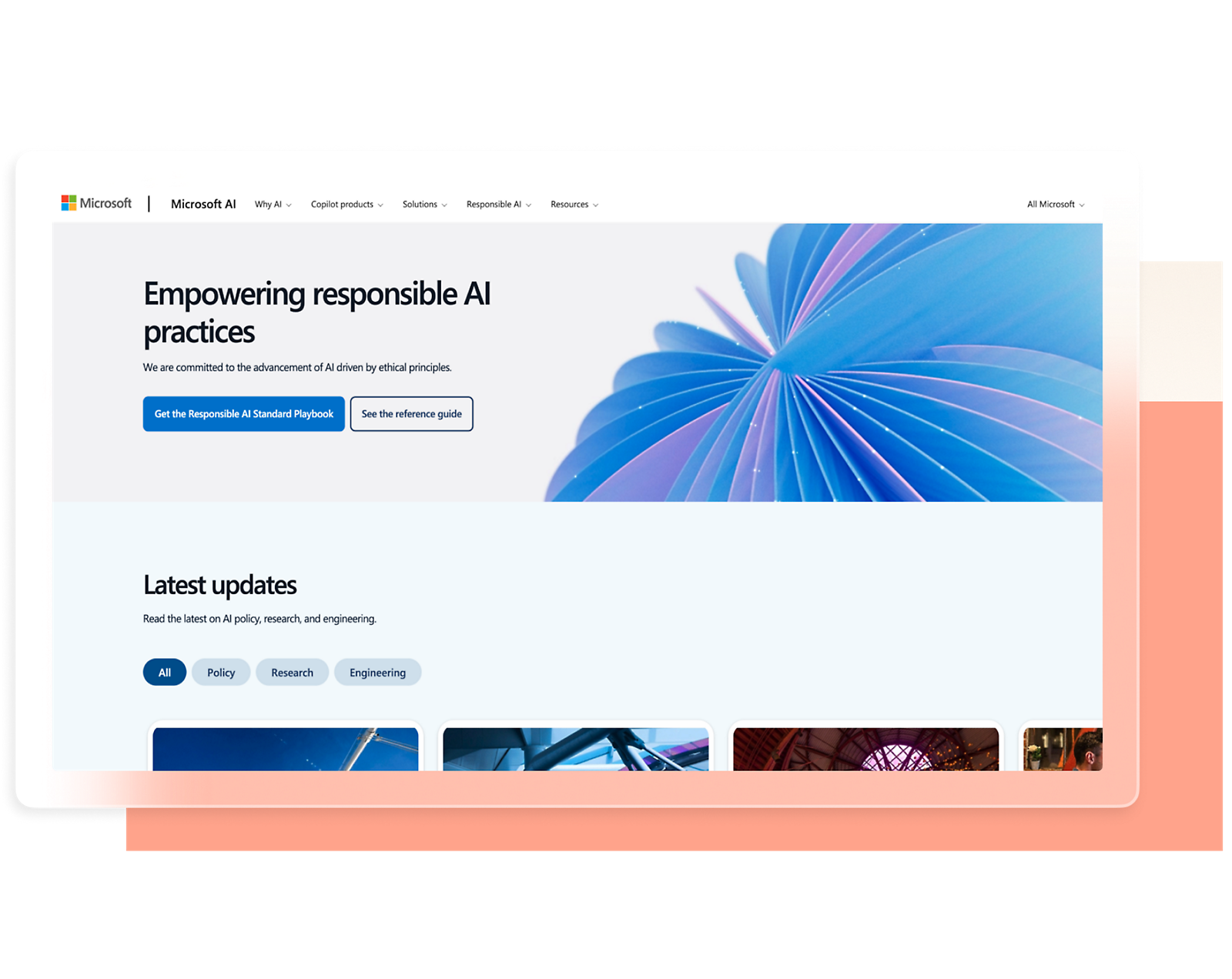 Microsoft AI: Empowering responsible AI practices, committed to ethical advancement.