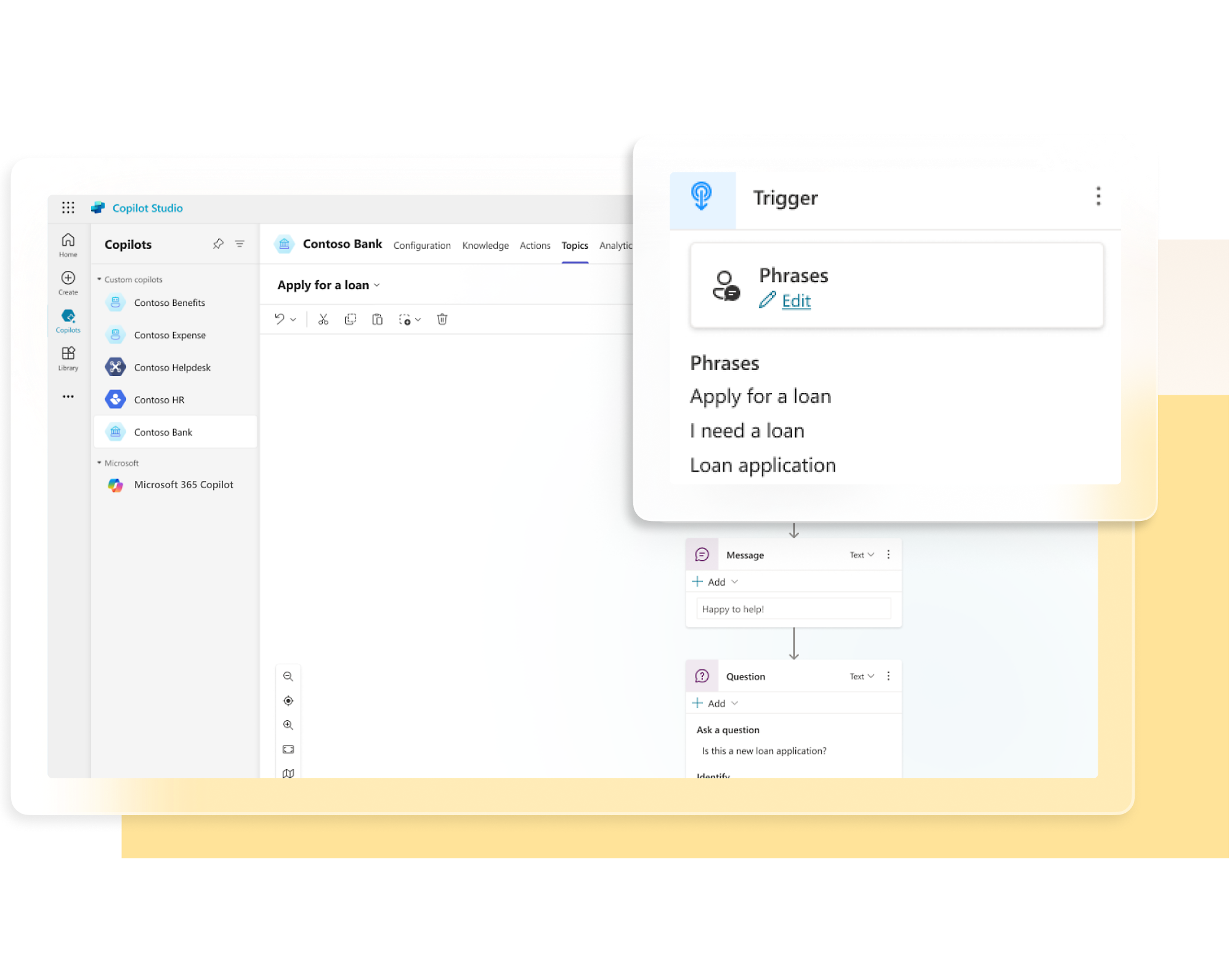 Build your own custom copilot about apply for a loan