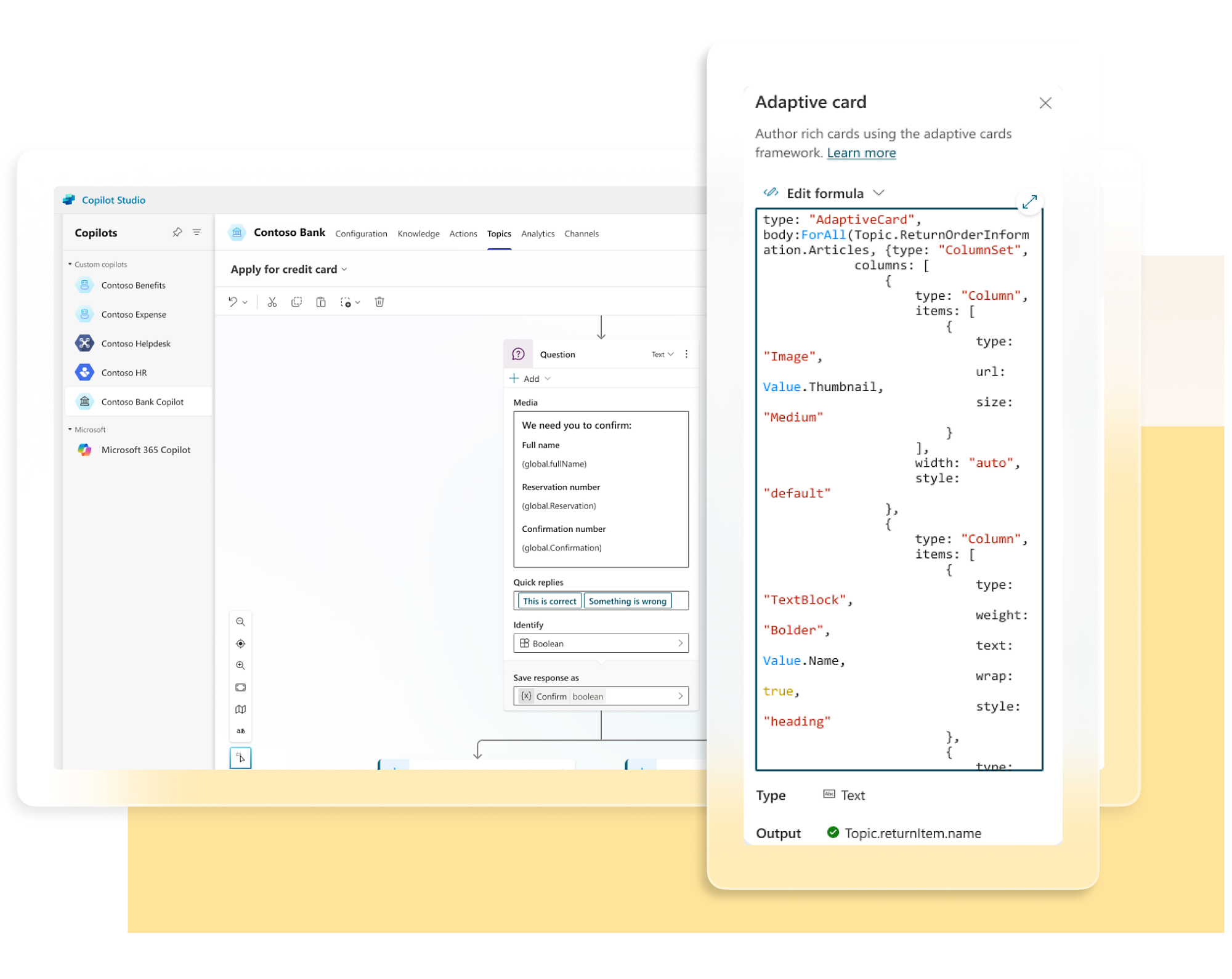 Build your own custom copilot about apply for credit card