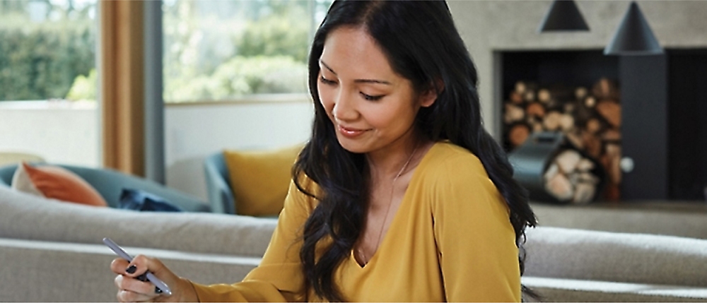 A person in a yellow shirt