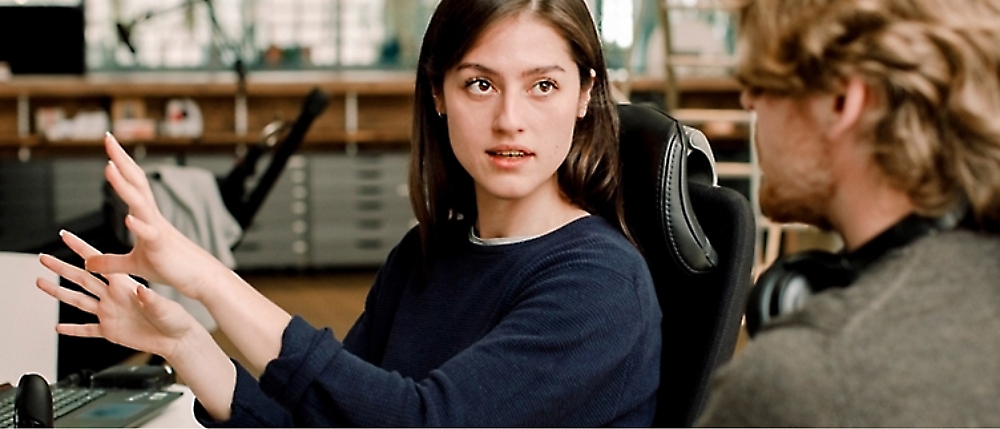 A person sitting in a chair