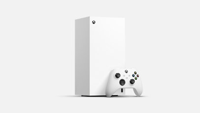 A Xbox Series X – 1TB Digital Edition (White) console with controller