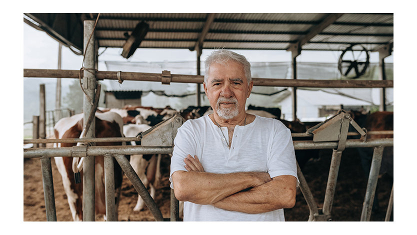 Farmer in a farm setting