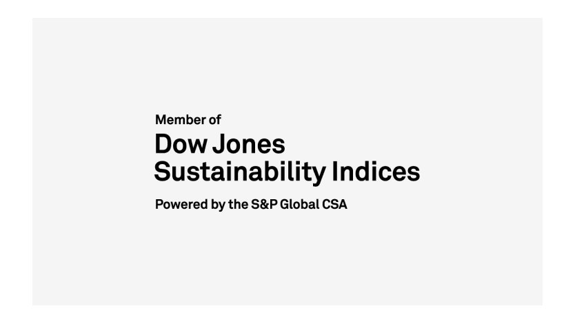 RobecoSAM and Dow Jones Sustainability Indexes member logo.