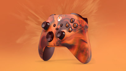 Xbox draadloze controller in de kleur Fire Vapor. 