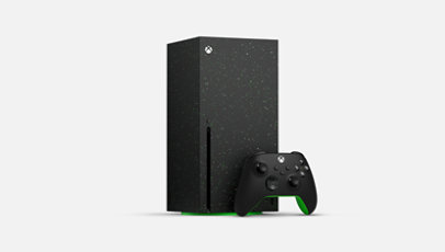 Xbox Series X – 2 TB Galaxy Black Special Edition mit Xbox Wireless Controller.