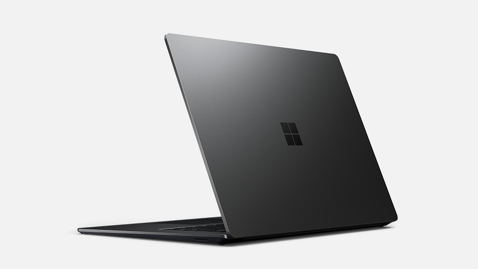 Vista lateral fina de Surface Laptop 5 para empresas. 