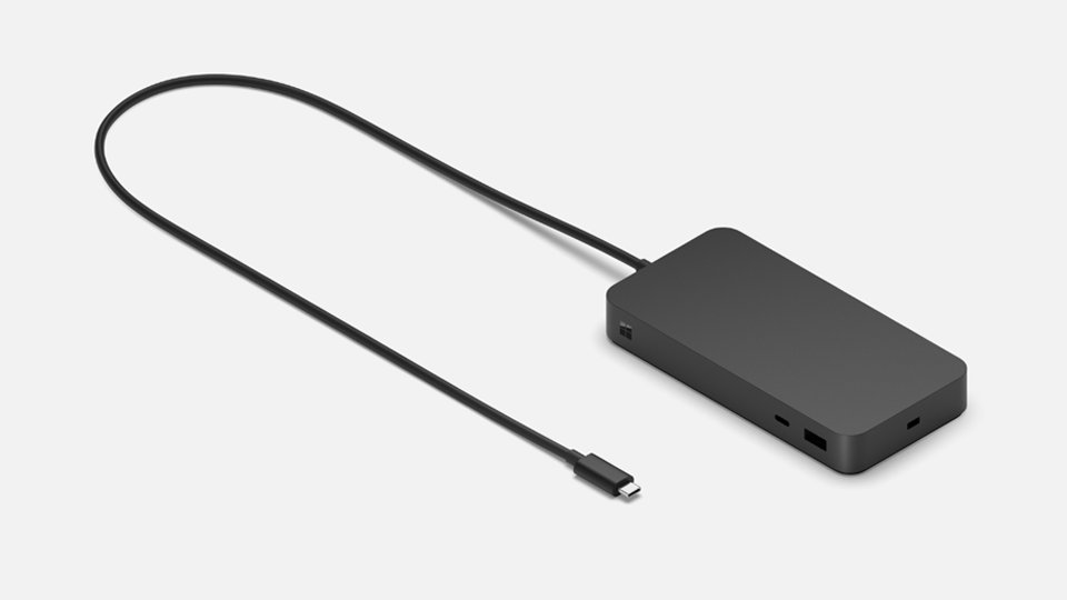 Adaptador Surface Thunderbolt™ 4 para empresas muestra el cable de carga.