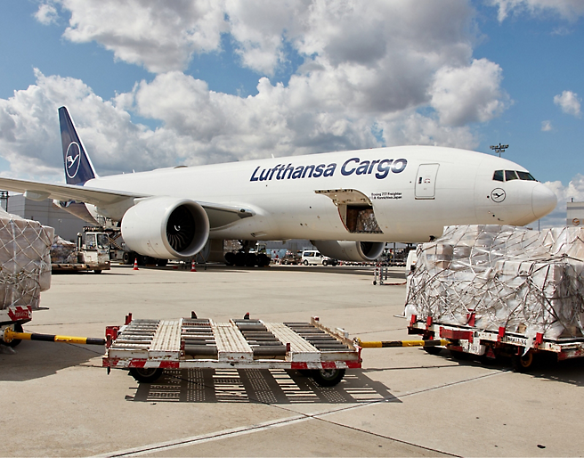 A large airplane parked on the tarmac