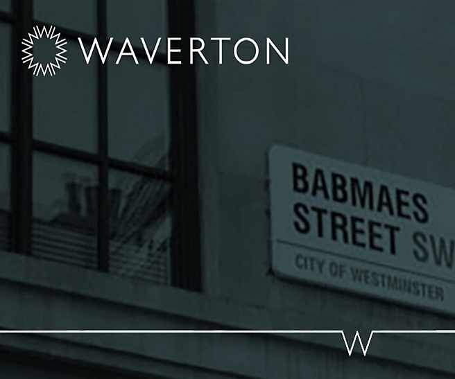 Um sinal da Waverton em um edifício