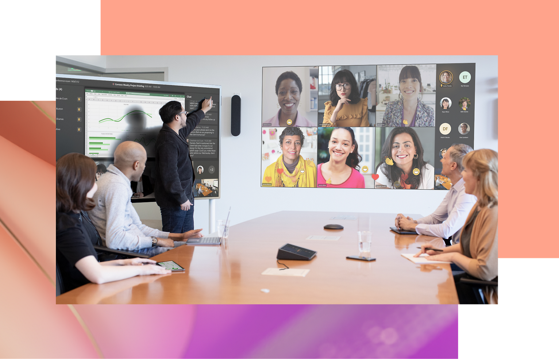 A group of people in a meeting