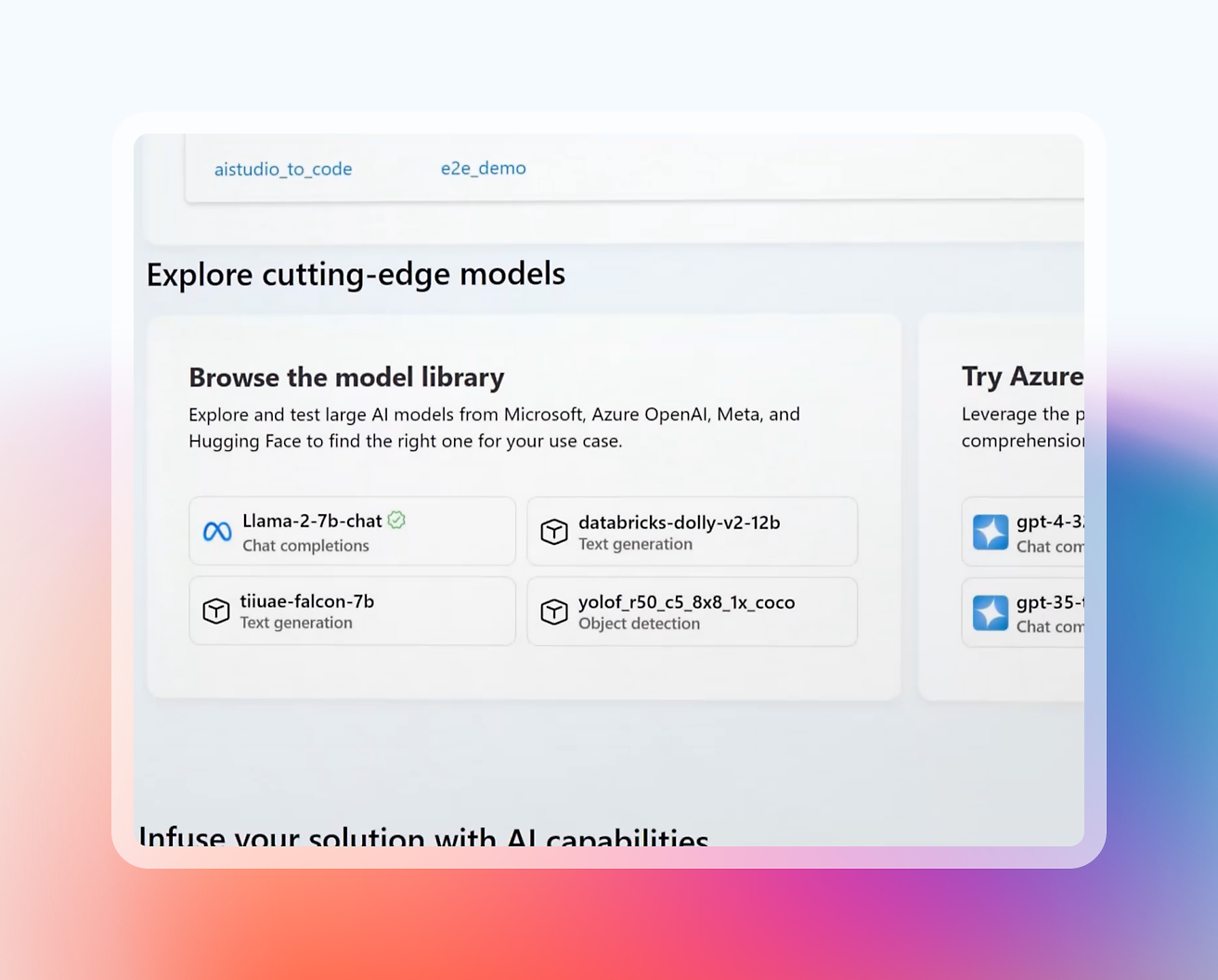 Explore cutting edge model