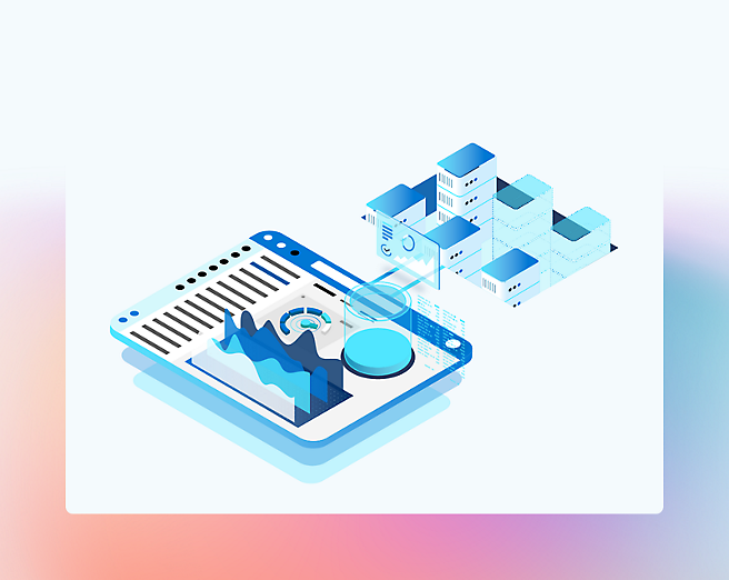 An isometric illustration of app performance