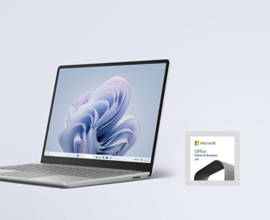 プラチナ の Surface Laptop Go 3 と Office Home & Business 2021