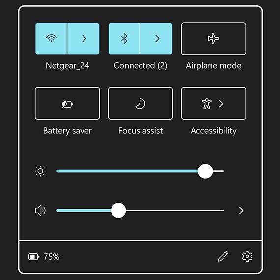 Color and contrast screen