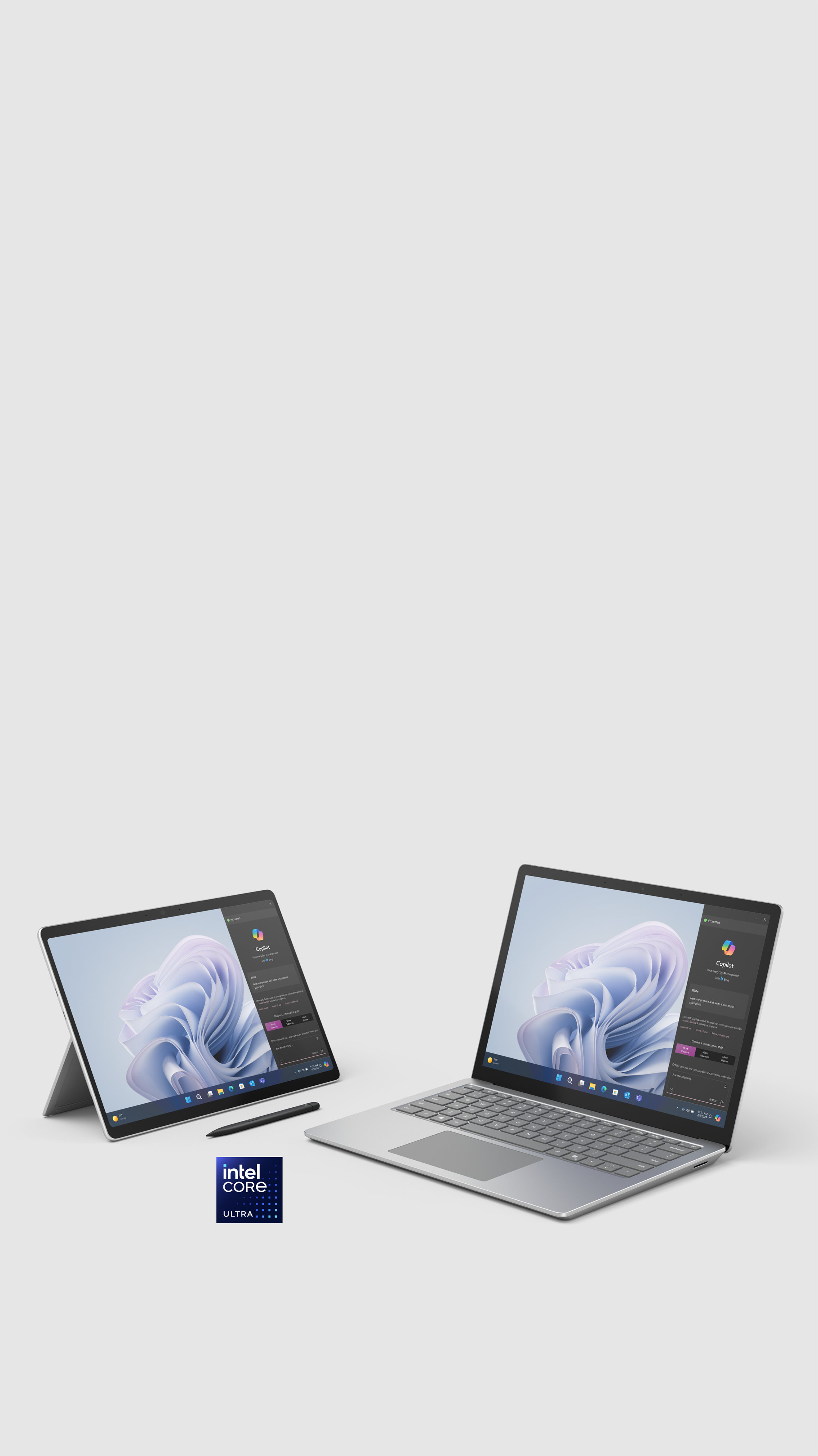 Gjengi på Surface Pro 10 og Surface Laptop 6 side ved side