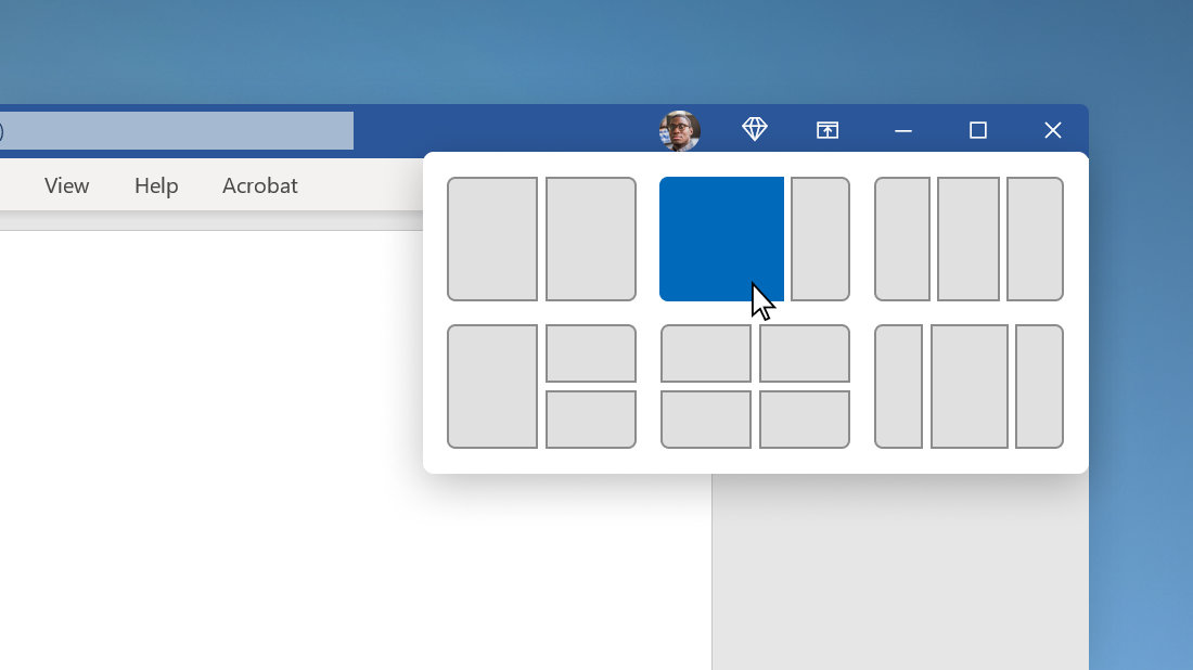 Organize open windows tiles