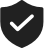 Security badge with a checkmark
