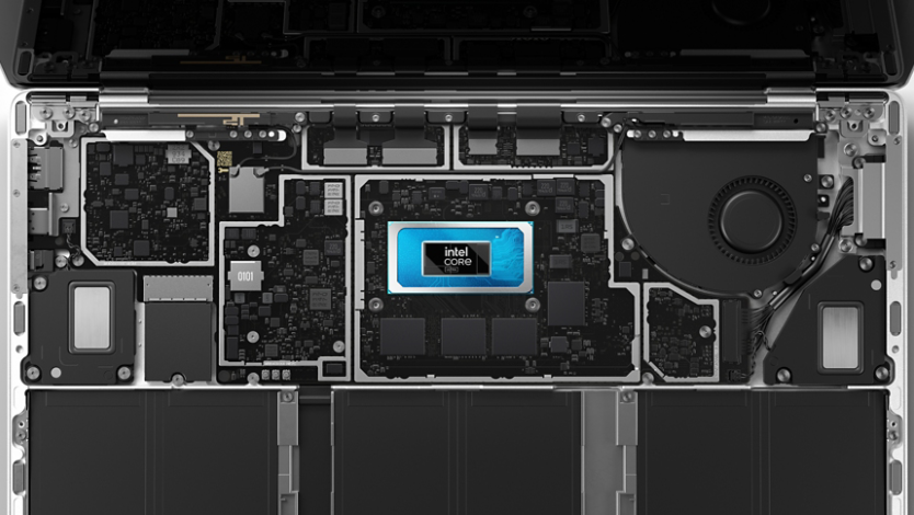 Grayscale render of the inner components of Surface Laptop 6