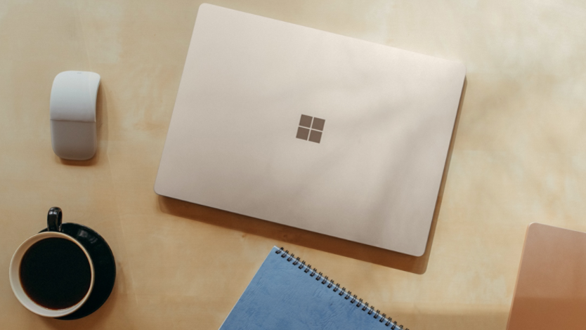 Surface laptop on a table