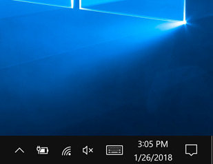 Windows 10 taskbar