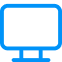 Quadratische Form mit zwei Linien als Ständer, um an das Aussehen eines Monitors zu erinnern