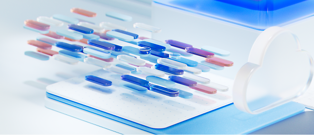 Assorted capsules arranged on a laboratory capsule filling tray with a blue tinted aesthetic