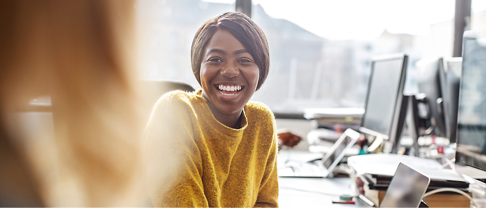 A person smiling at camera