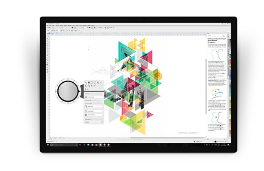 Surface Dial で CorelDRAW Graphics Suite のツールにアクセス