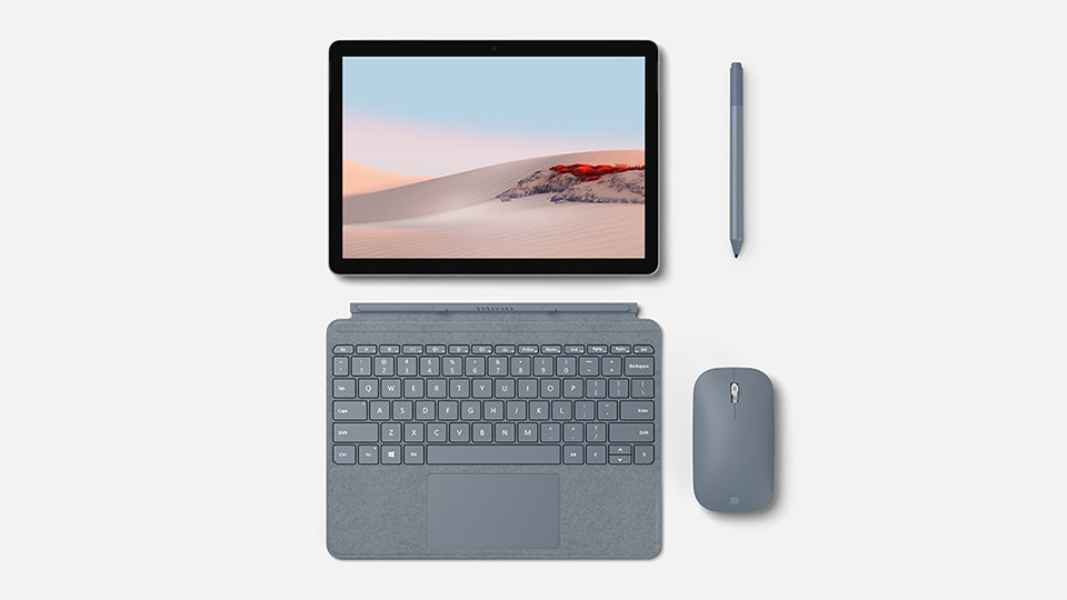 Surface Go Type Cover z klawiaturą, piórem i myszą