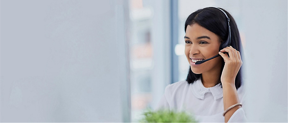 A person wearing a headset