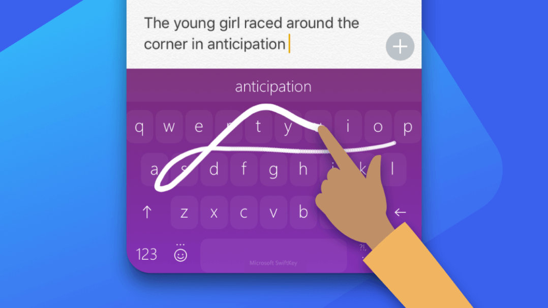 SwiftKey swiping demonstration