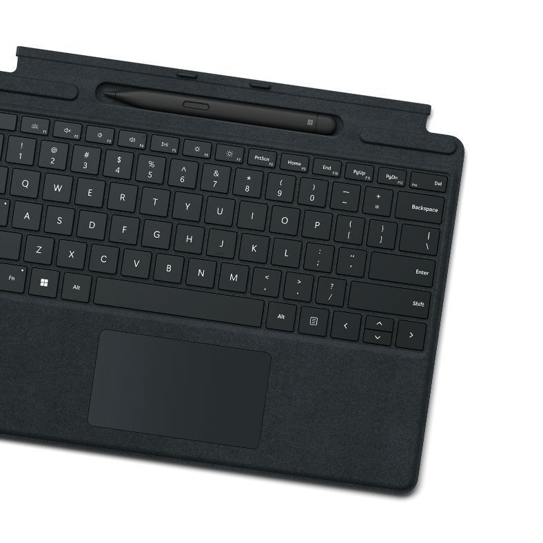 Una imagen desde arriba de la Funda con teclado para Surface.