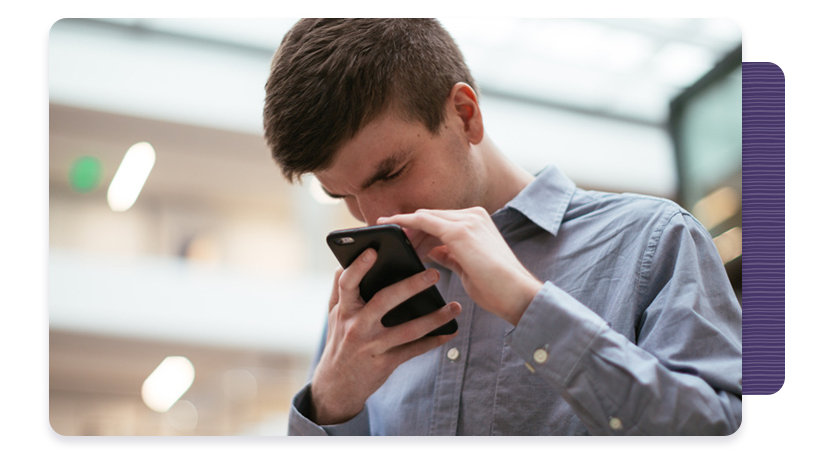 Person looking at their mobile phone