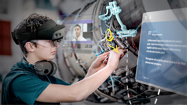 A person wearing a virtual reality headset