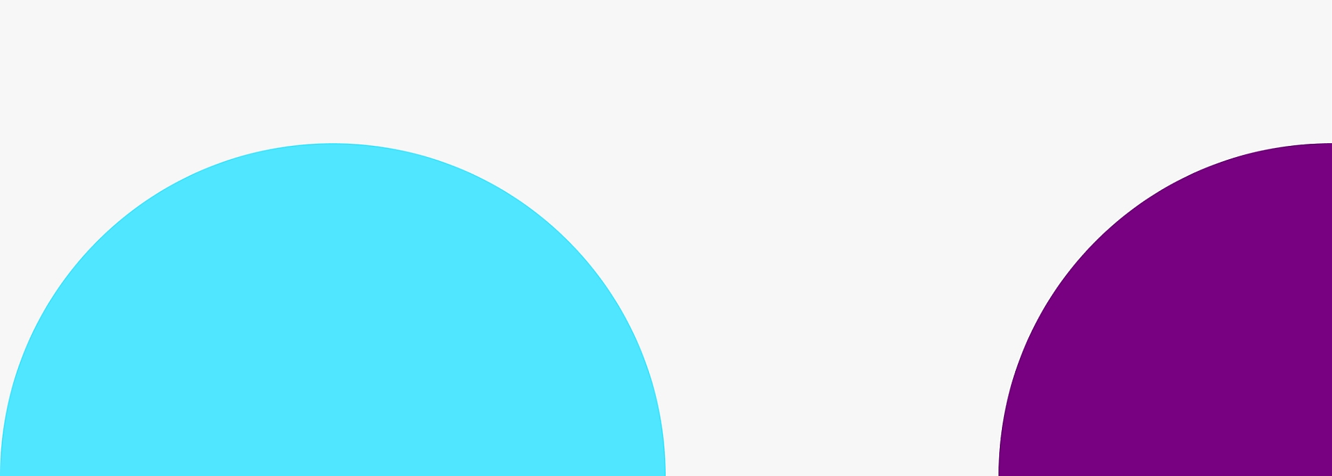 Két nagy, részlegesen átfedő kör egy kék körrel a bal oldalon és egy lila körrel a jobb oldalon 
