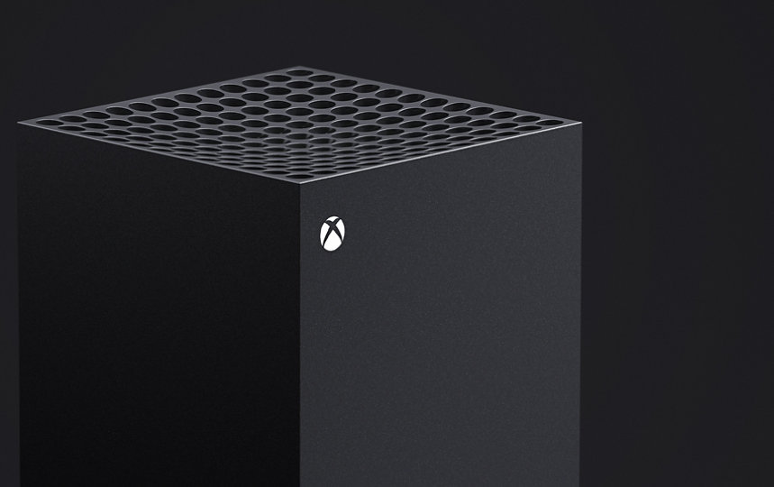 Xbox Series X -konsoli ylhäältä