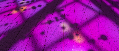 Purple coloured image having black dots and lines