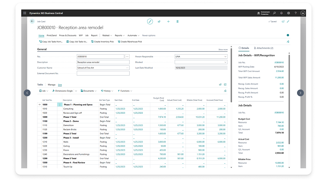 A screen shot of a business dashboard.