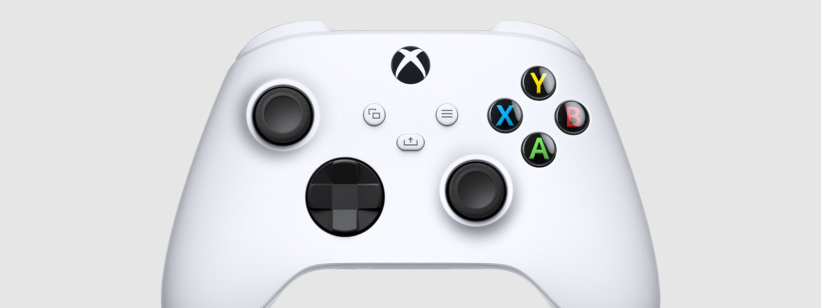 Vista del ángulo frontal del Mando inalámbrico Xbox – Carbon Black
