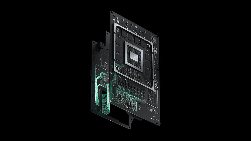 Componente de placa base dividida de la consola Xbox Series X