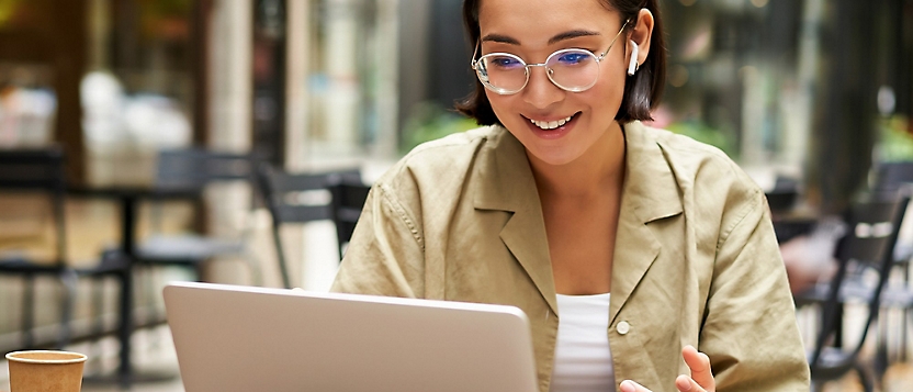 A person using a computer