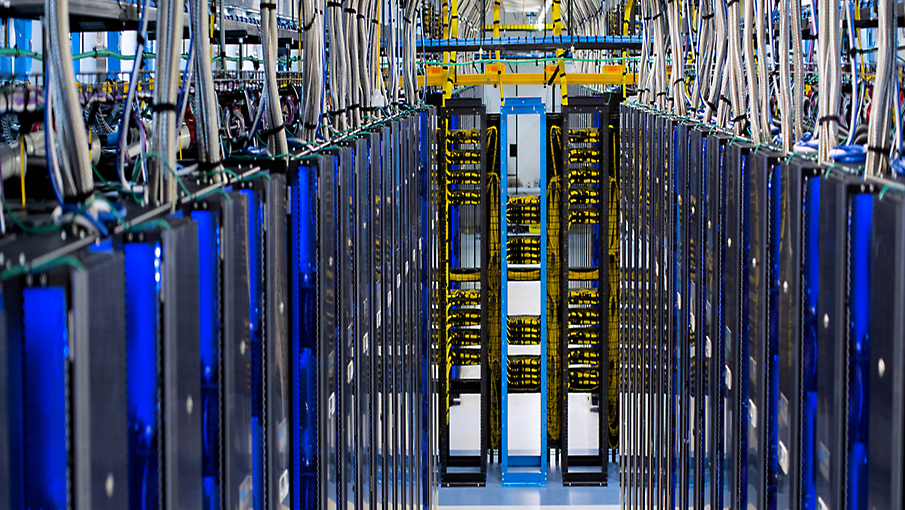 Une salle de stockage de données