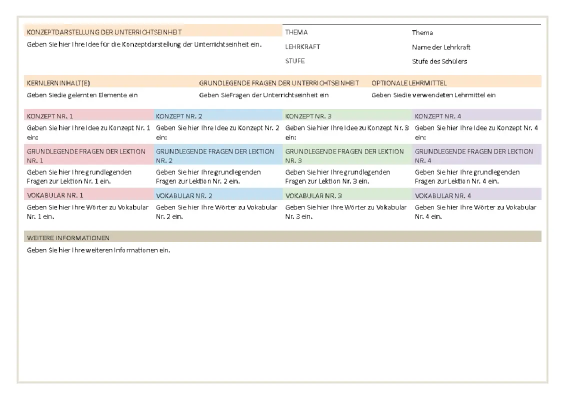 Lektionsplan brown modern simple