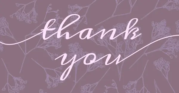 Thank hue purple vintage-botanical