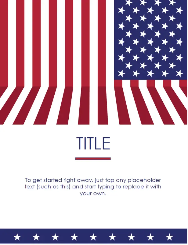 American flag flyer red modern