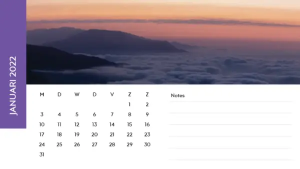 Fotokalender met landschappen modern-simple