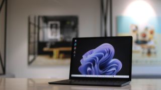 The Microsoft Surface Laptop 5 on a desk