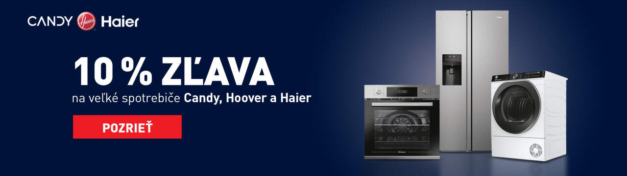 Candy, Hoover, Haier 10%